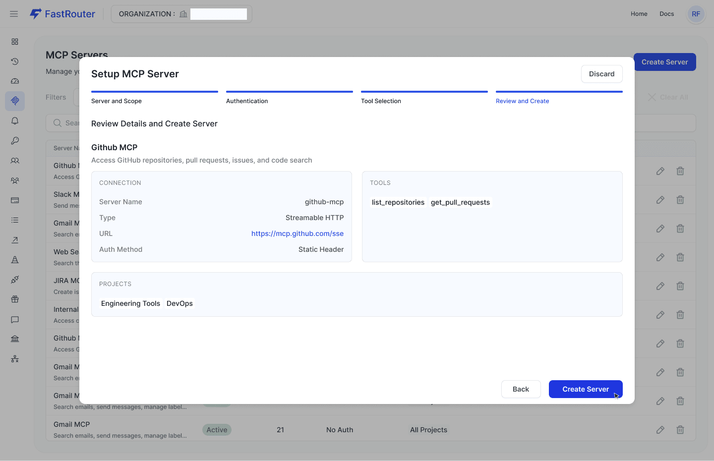 review and create
