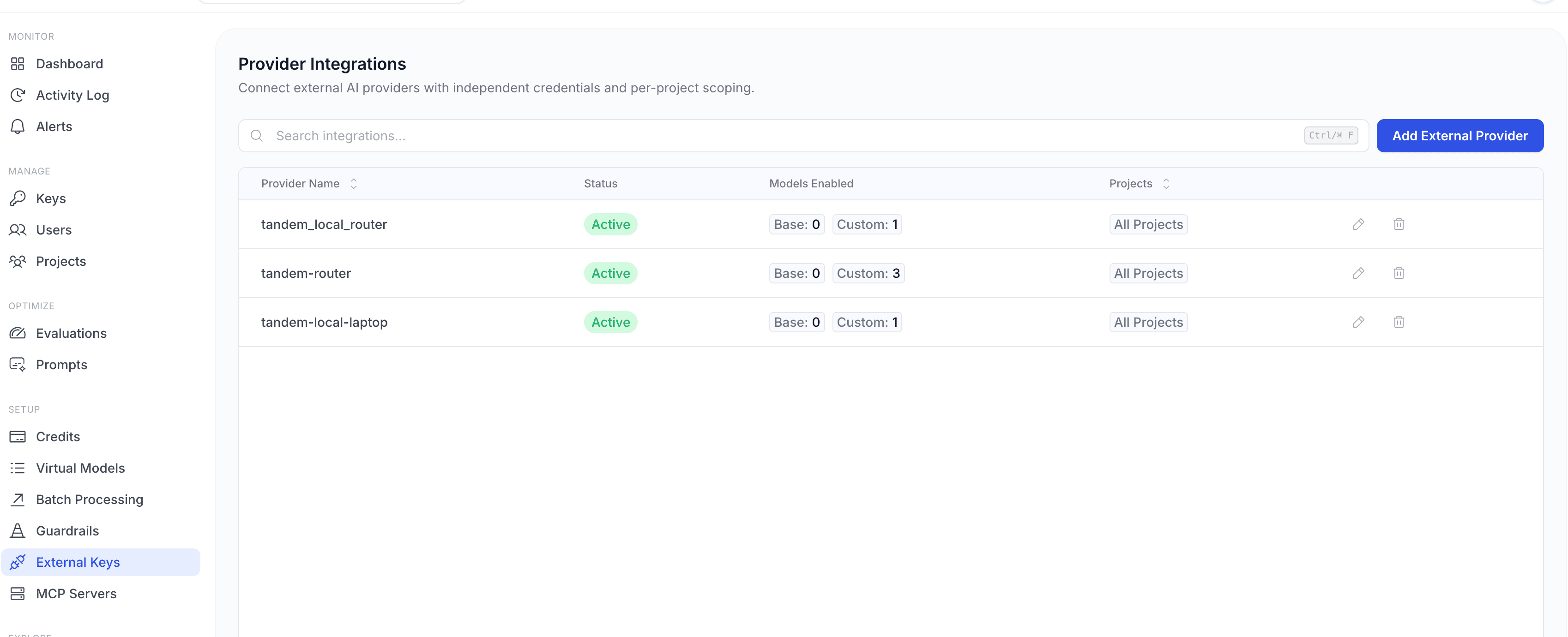 provider integration