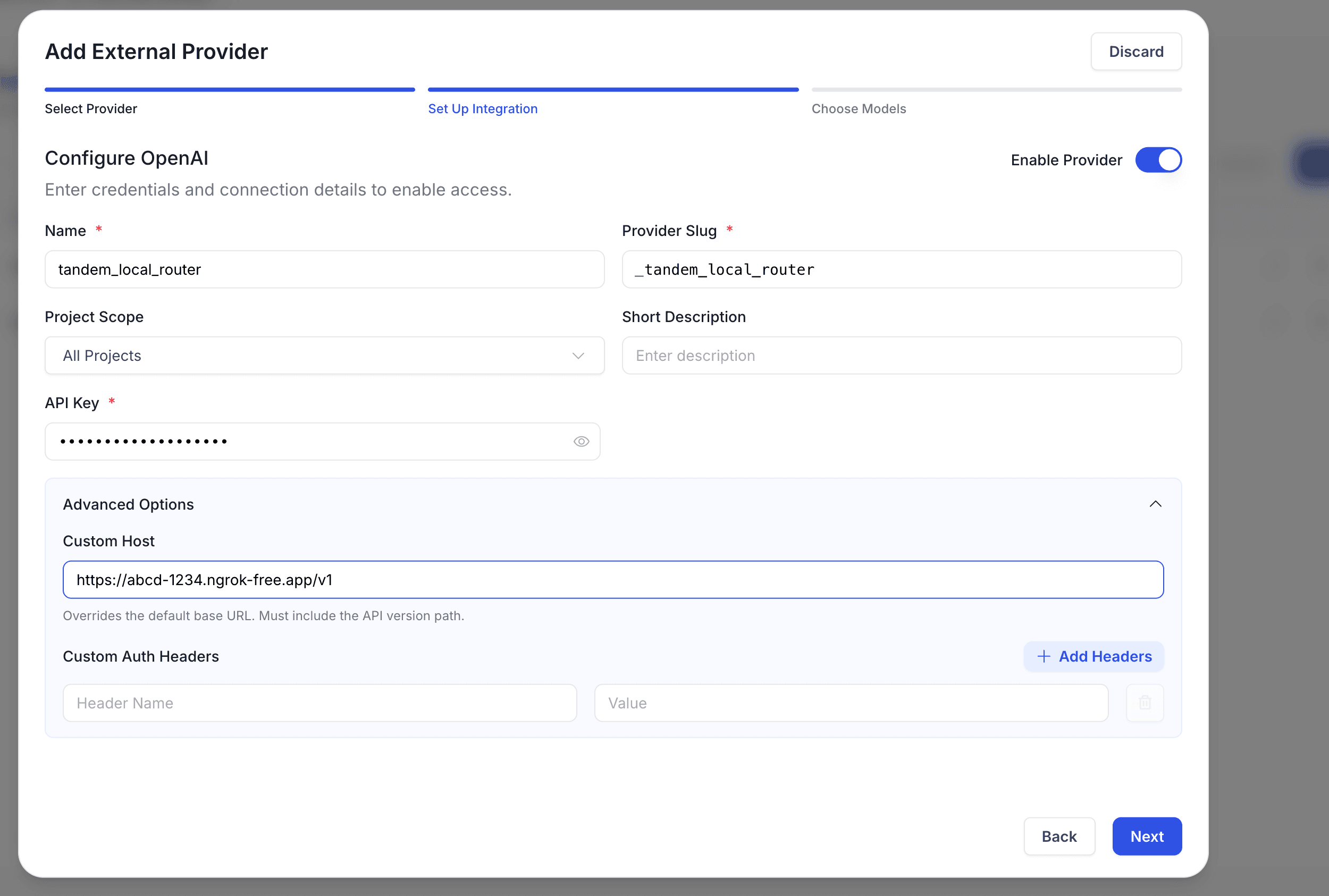 Set up integration